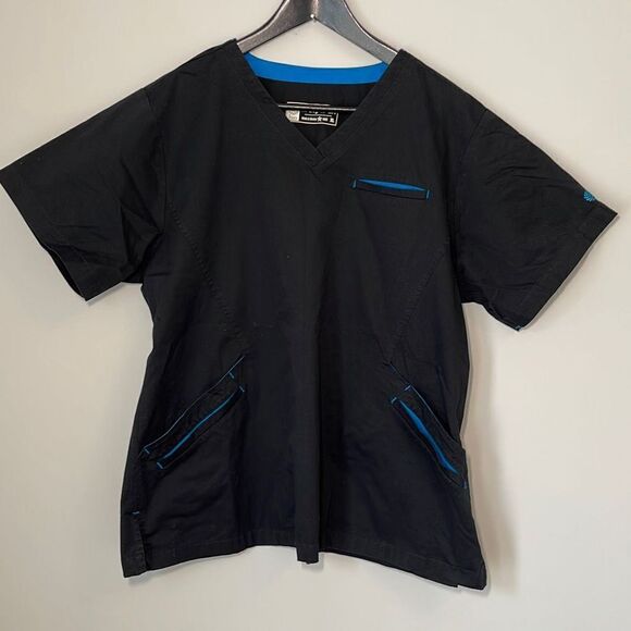 Bio Bring it On 19021 Women’s Stretch Angle V-Neck Top. Size XL Black - Picture 3 of 9